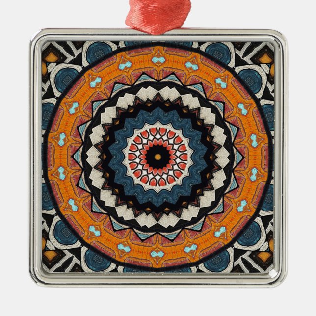 Mandala Ornament Aus Metall (Vorne)