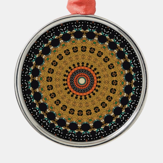 Mandala Ornament Aus Metall (Vorne)