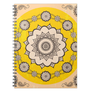 Mandala-Ornament: Ethnisches Design. Notizblock