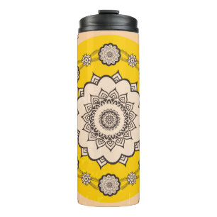 Mandala-Ornamentaldesign, ethnischer Stil Thermosbecher