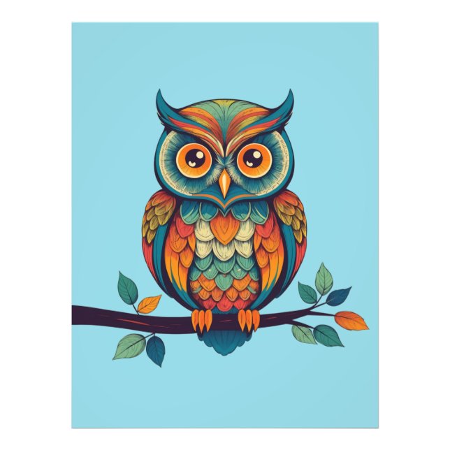 Mandala Owl Fotodruck (Vorne)