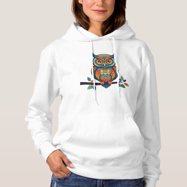 Mandala Owl Hoodie (Vorderseite)