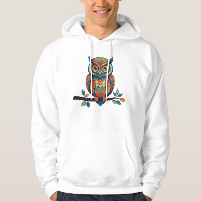 Mandala Owl Hoodie (Vorderseite)