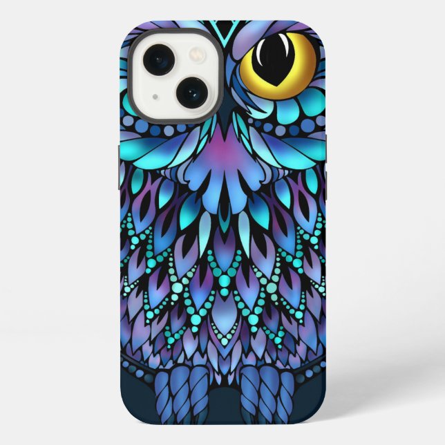 Mandala Owl iPhone Case Hülle (Rückseite)