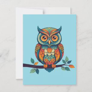 Mandala Owl Postkarte