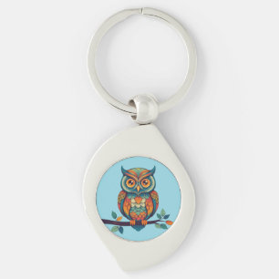 Mandala Owl Schlüsselanhänger
