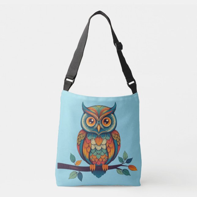 Mandala Owl Tragetaschen Mit Langen Trägern (Vorderseite)