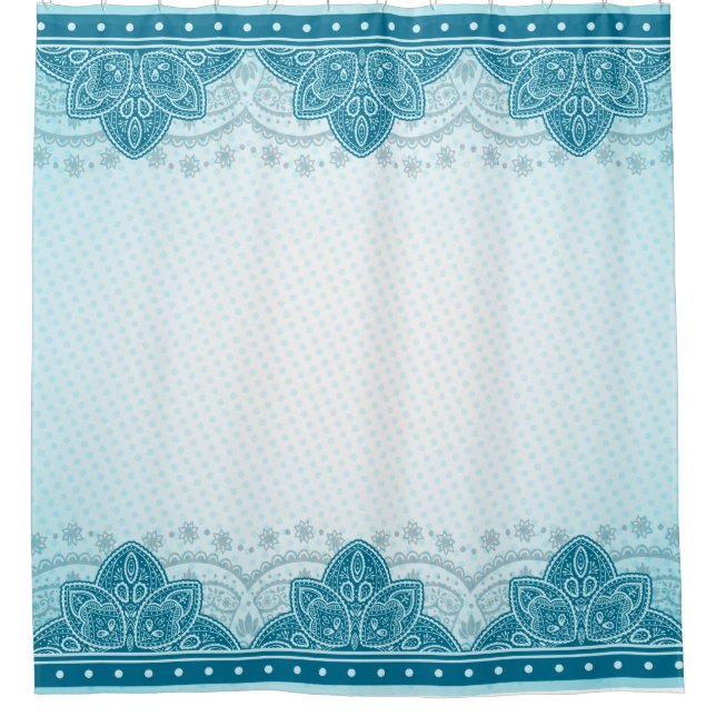 Mandala paisley duschvorhang (Vorderseite)