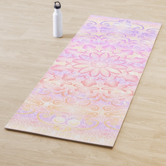 Mandala Pale Pink & Orange Yogamatte (Beispiel)
