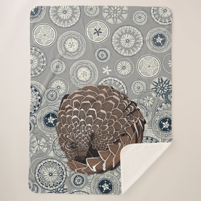 Mandala-Pangolin Sherpadecke (Vorderseite)