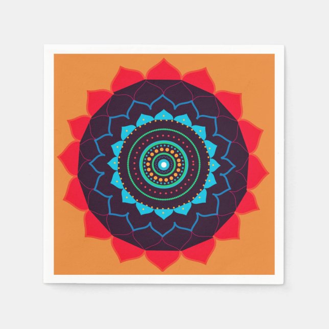 Mandala Paper Napkin Serviette (Vorderseite)