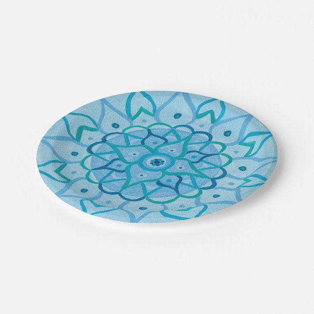 Mandala Paper Tellers Pappteller (Schrägansicht)