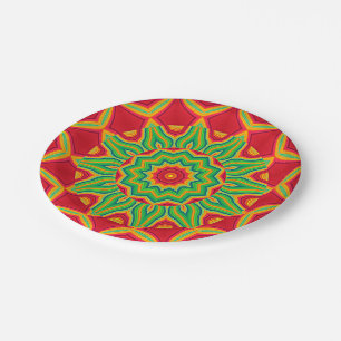 Mandala Papierplatte Pappteller