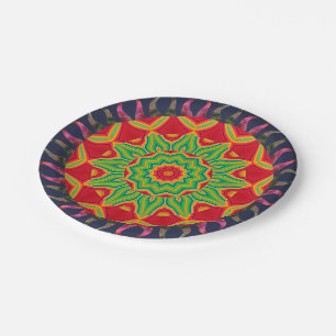 Mandala Papierplatte Pappteller