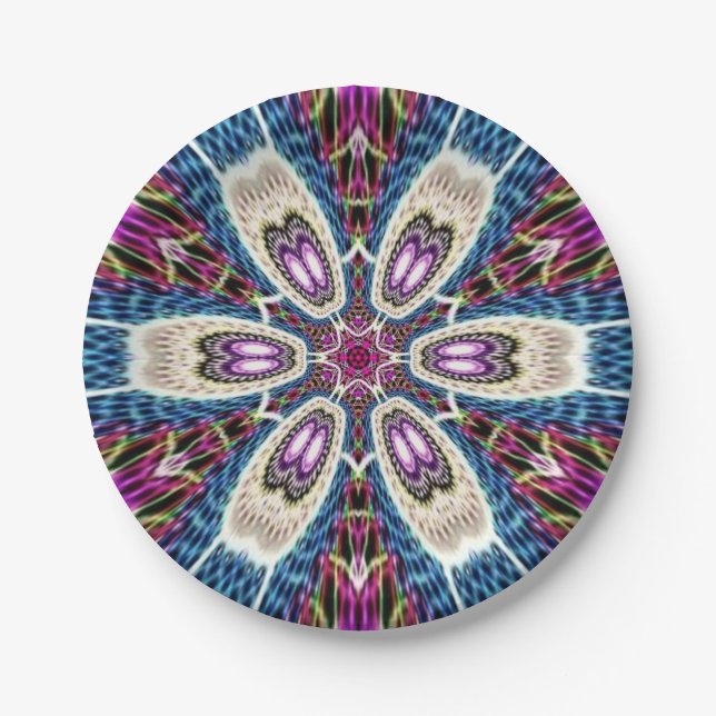 Mandala Pappteller (Vorderseite)