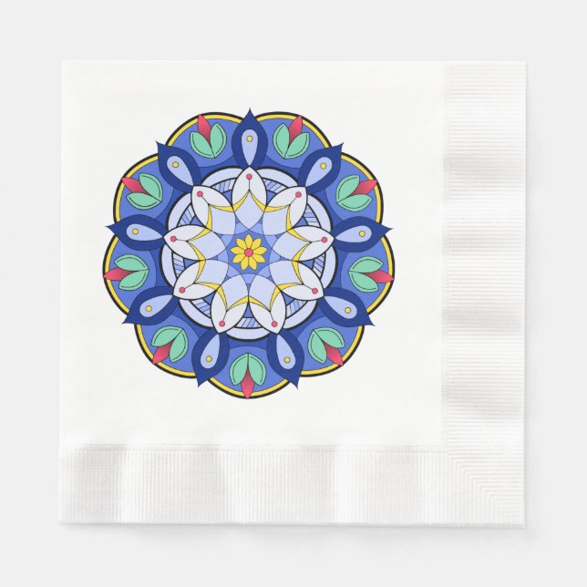 Mandala Pattern 01 Napkin Serviette (Vorderseite)