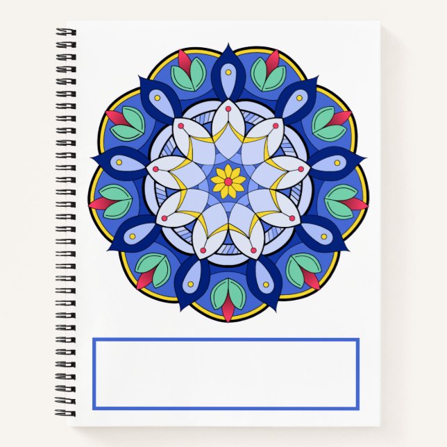 Mandala Pattern 01 Notebook Notizbuch (Vorderseite)
