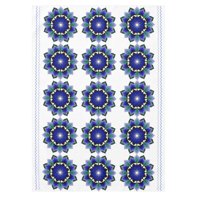 Mandala Pattern 02 in dark blue Tischdecke (Vorderseite)
