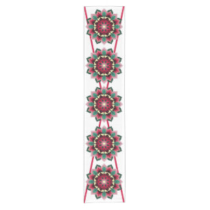 Mandala Pattern 02 in deep pink Short Table Runner Kurzer Tischläufer