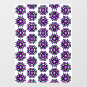 Mandala Pattern 02 in purple window cling Fensteraufkleber