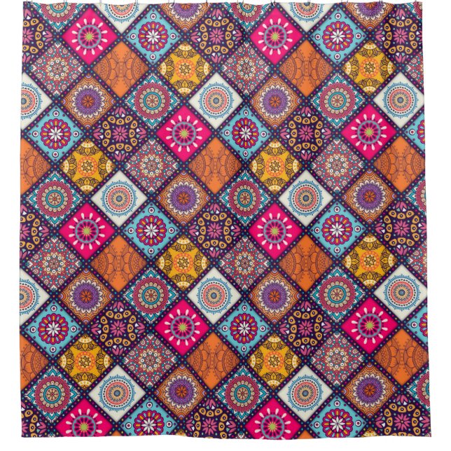 Mandala Pattern Duschvorhang (Vorderseite)