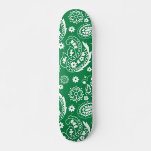 Mandala Pattern Green und White Halloween Herbst A Skateboard