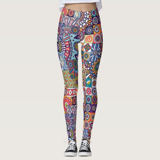 Mandala Pattern Leggings (Vorderseite)