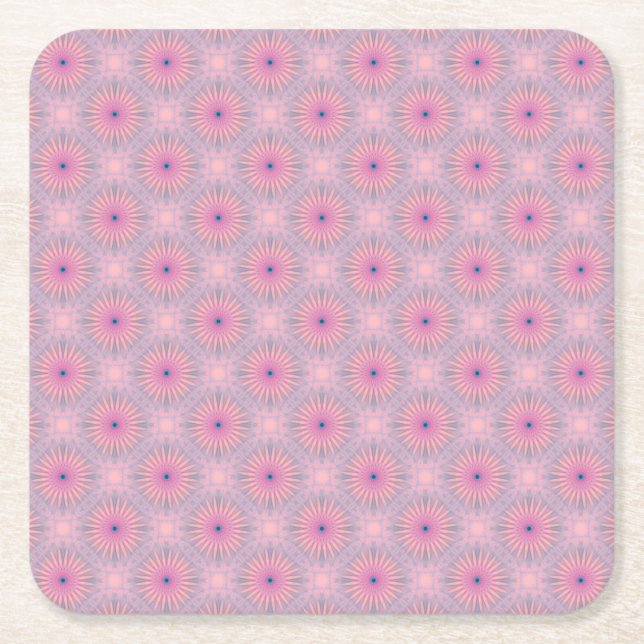 Mandala Pattern Rechteckiger Pappuntersetzer (Vorderseite)