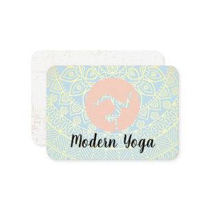 Mandala Pattern   Yoga-Pose-Logo Visitenkarte