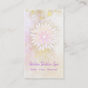 *~* Mandala Peach Dahlia Pastel Lavender AP2 Visitenkarte