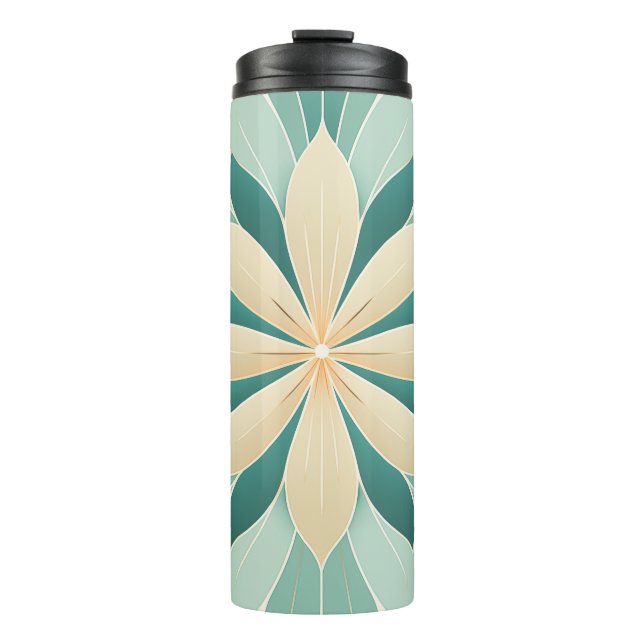 Mandala Petals Thermal Tumbler Thermosbecher (Vorderseite)