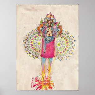 Mandala-Pilz-Plakat Poster