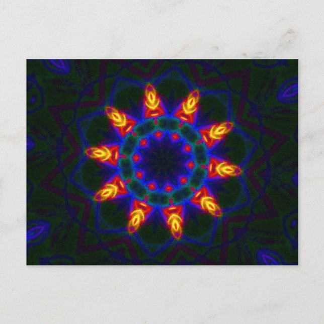Mandala Postcard - Glückliche Neujahrsbotschaft Feiertagspostkarte (Vorderseite)