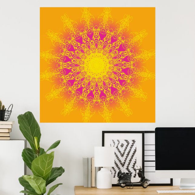 Mandala Poster (Heimbüro)