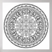 Mandala Poster Abstrakte Formen Kunst und Kultur