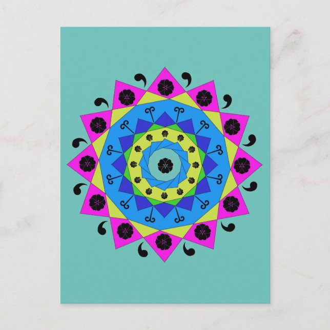 Mandala Postkarte (Vorderseite)