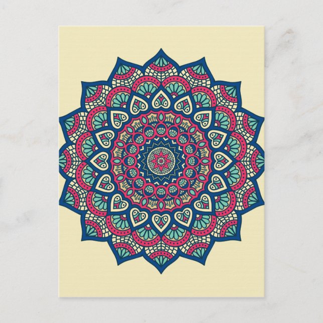 Mandala Postkarte (Vorderseite)