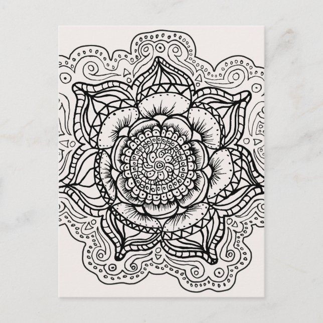 Mandala Postkarte (Vorderseite)