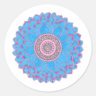 Mandala Print Runder Aufkleber