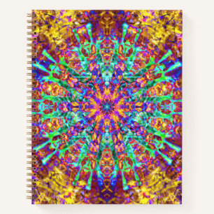 Mandala Psychedelic Trippy Hippie Color Splash Notizbuch