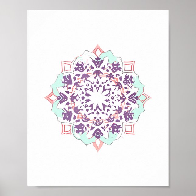Mandala-Push-Flash Poster (Vorne)