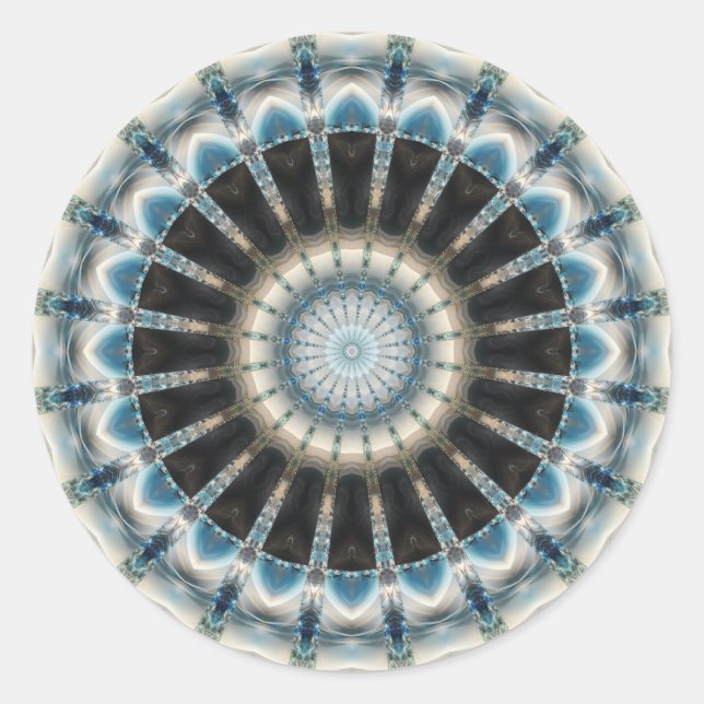 Mandala-Rad der Emotionen Runder Aufkleber (Vorderseite)