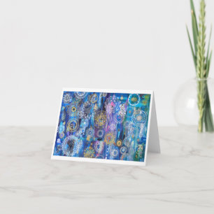 Mandala Rain Note Card Karte