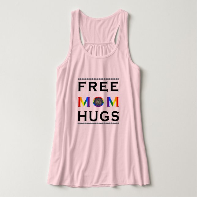 Mandala Rainbow Free Mama Hugs Tank Top (Design Vorderseite)
