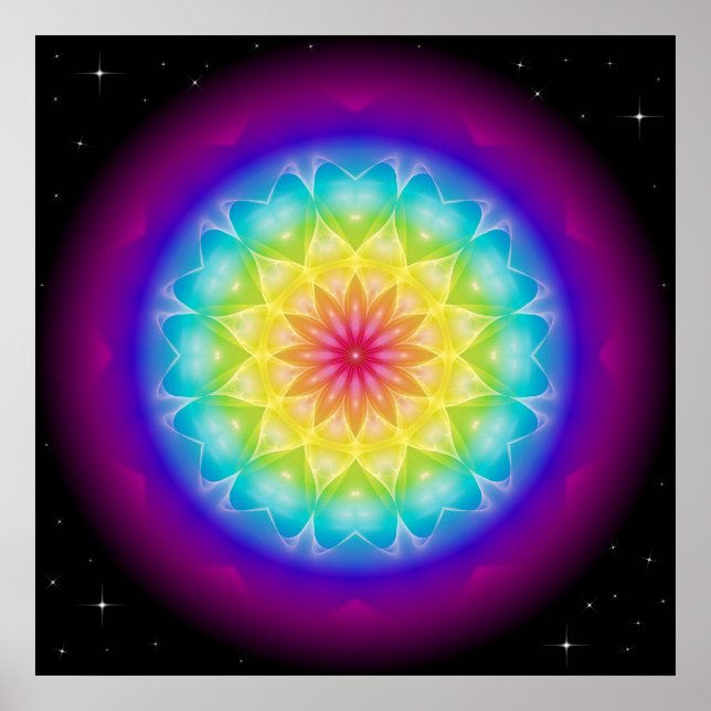 Mandala Rainbow I Poster (Vorne)