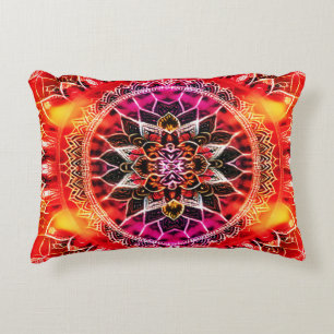 Mandala Red Decorative Dekokissen