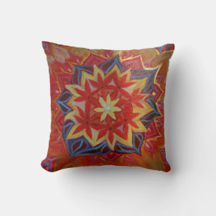 Mandala Red Floral Cushion Kissen
