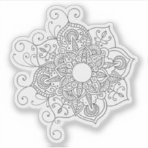 Mandala Retro handgezeichnete tattoo henna Blume
