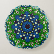 Mandala Retro Mosaic Green Blue Pattern