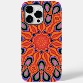Mandala Retro Orange Hipster Case-Mate iPhone 14 Pro Max Hülle
